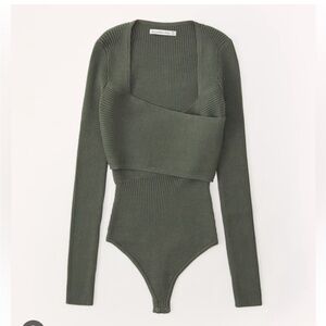 Abercrombie & Fitch LuxeLoft Wrap Sweater Bodysuit